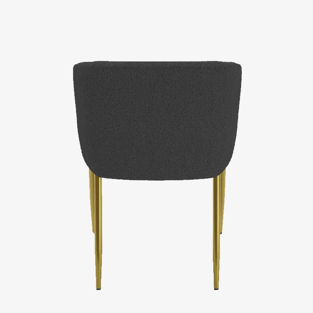 Fauteuil de salle à manger bouclette gris foncé Basile