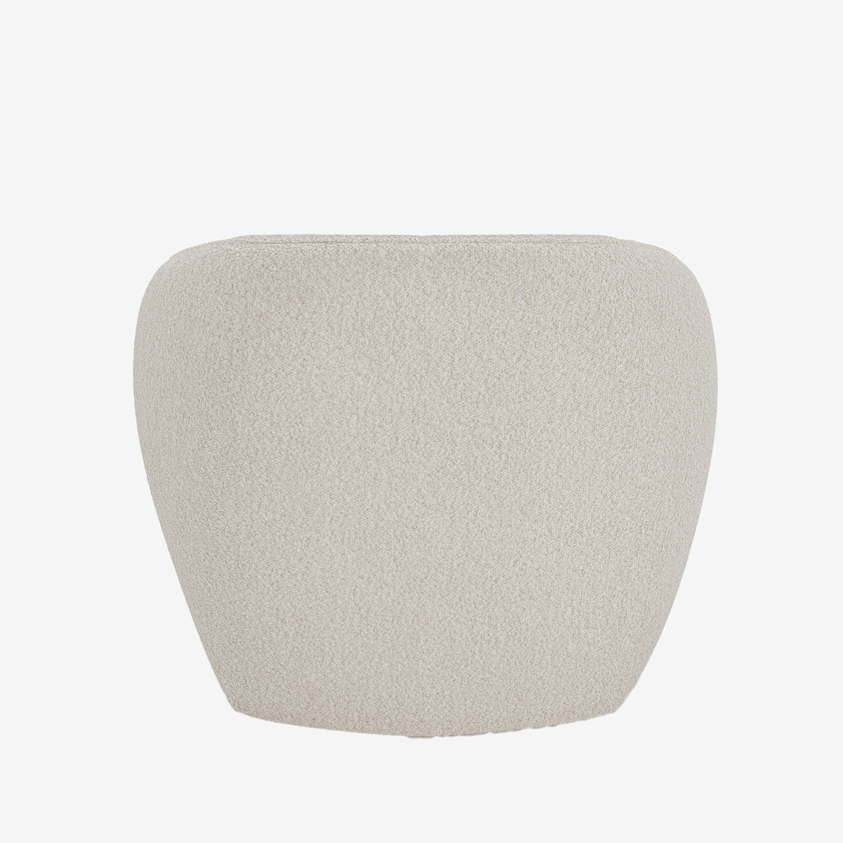 Fauteuil design bouclette gris-crème Pablo