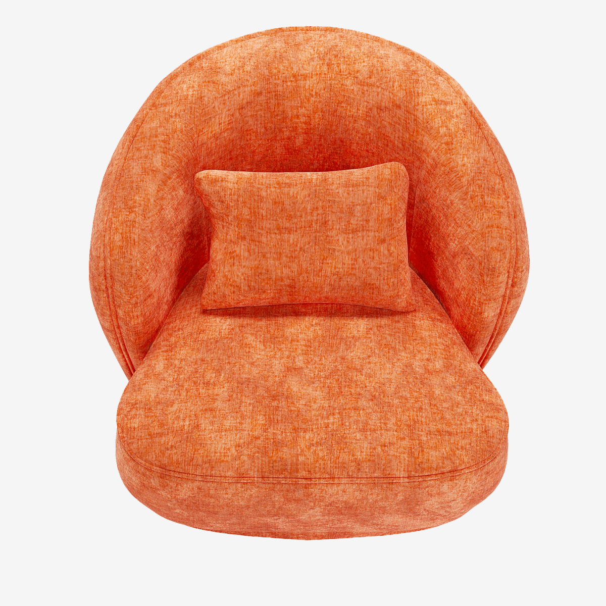 Fauteuil design en velours ocre Pablo