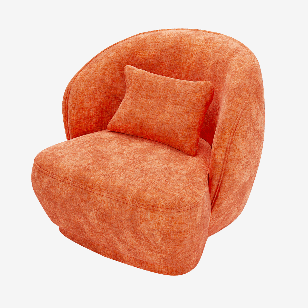 Fauteuil design en velours ocre Pablo