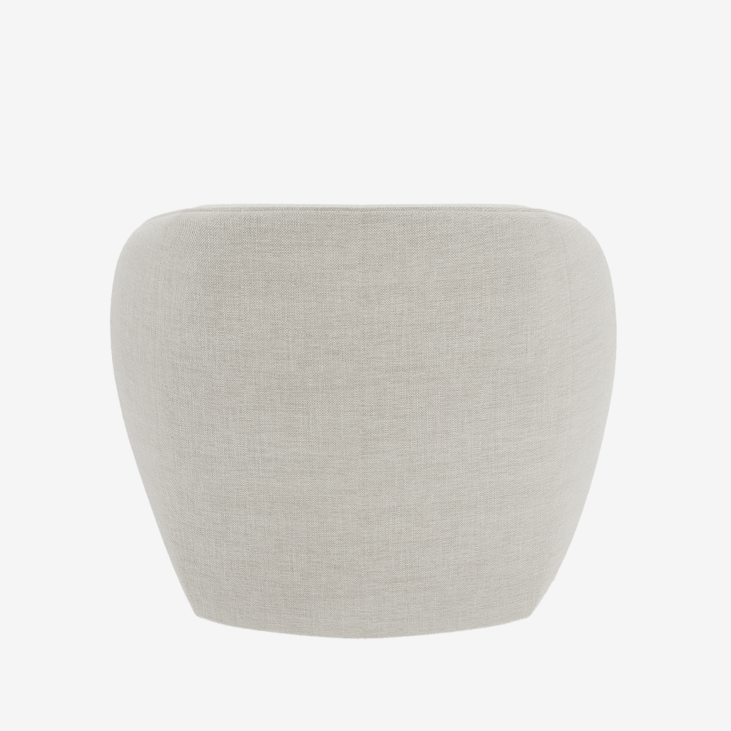Fauteuil design tissu beige Pablo