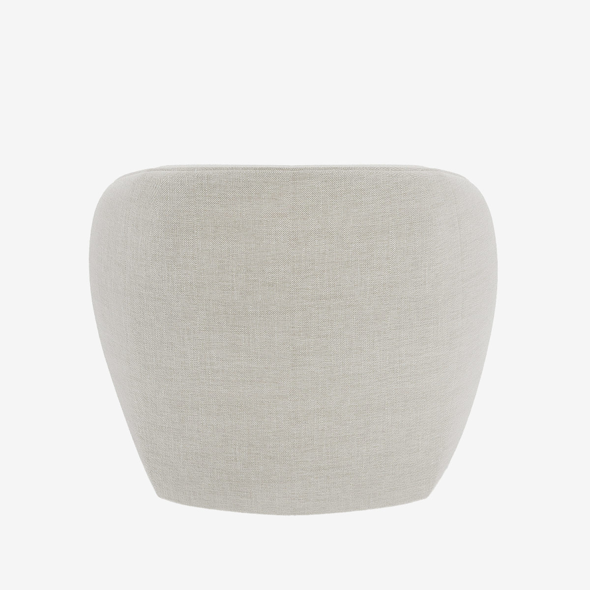 Fauteuil design tissu beige Pablo