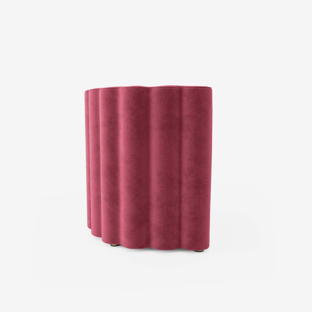 Fauteuil vintage en velours bordeaux