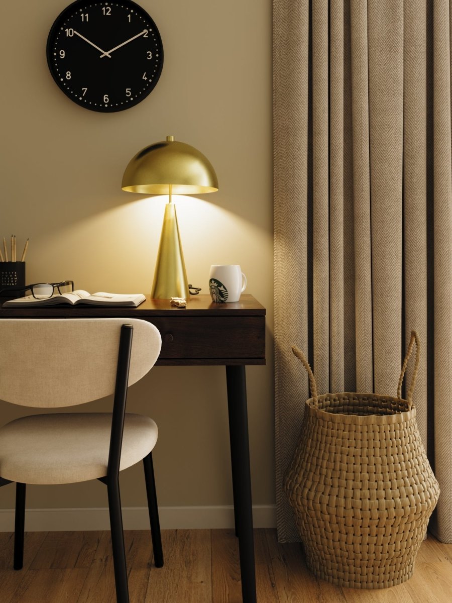 Lampe champignon à poser en métal doré Monet