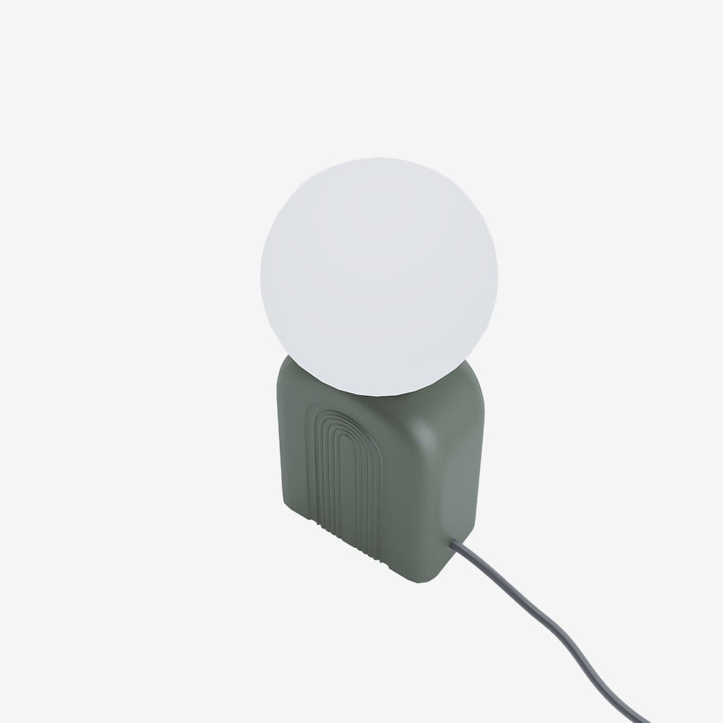 Lampe de table en céramique vintage verte Goya