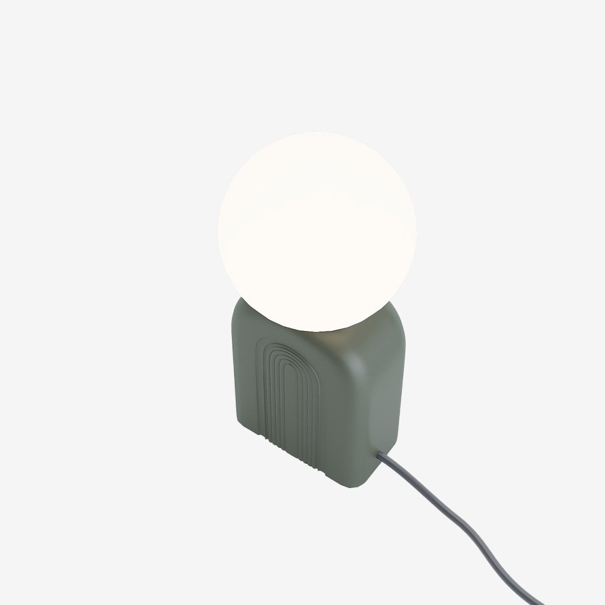 Lampe de table en céramique vintage verte Goya