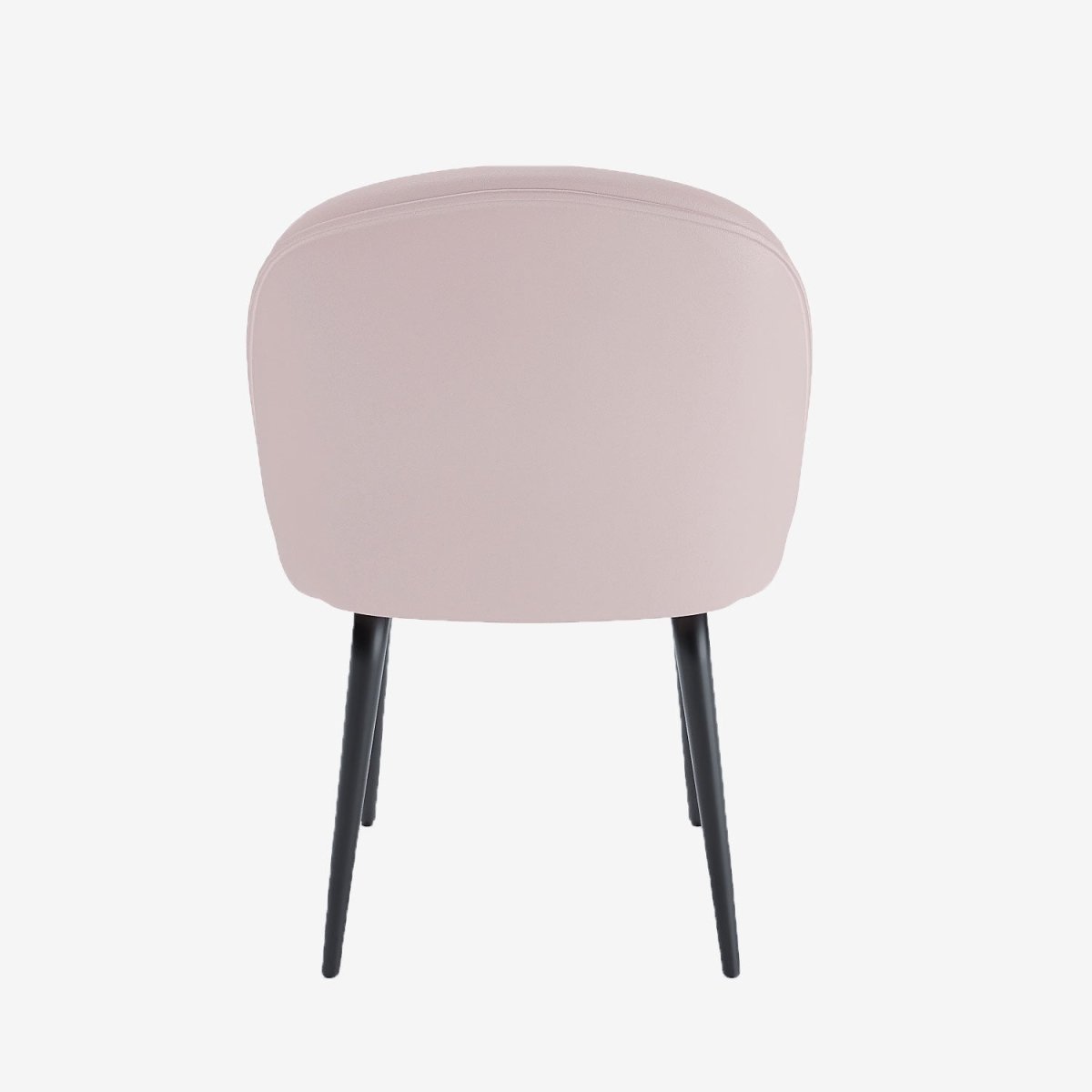Lot de 2 chaises en velours rose & métal noir Nina