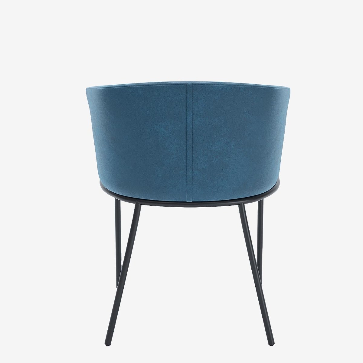 Lot de 2 fauteuils de salle à manger en velours bleu Andréa