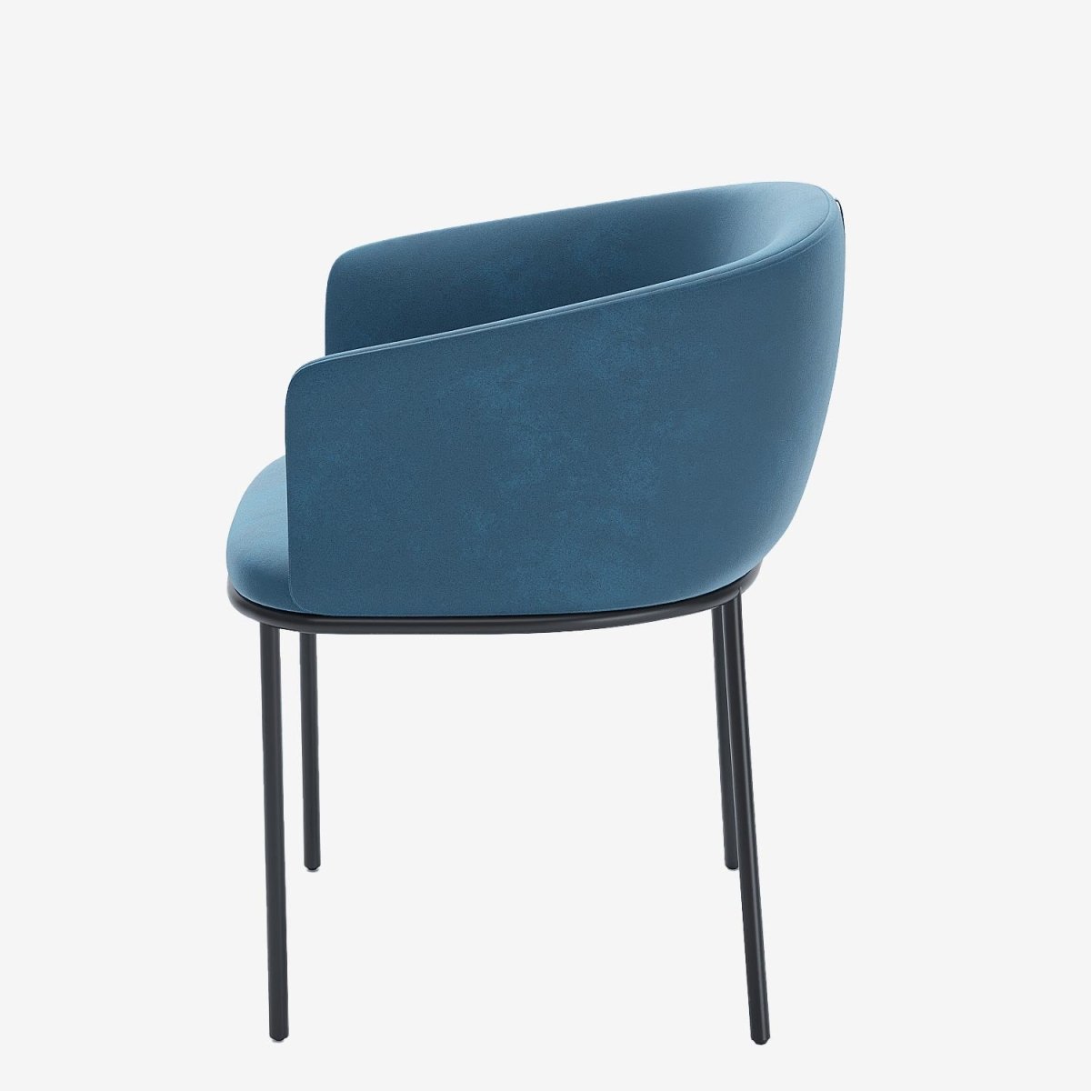 Lot de 2 fauteuils de salle à manger en velours bleu Andréa