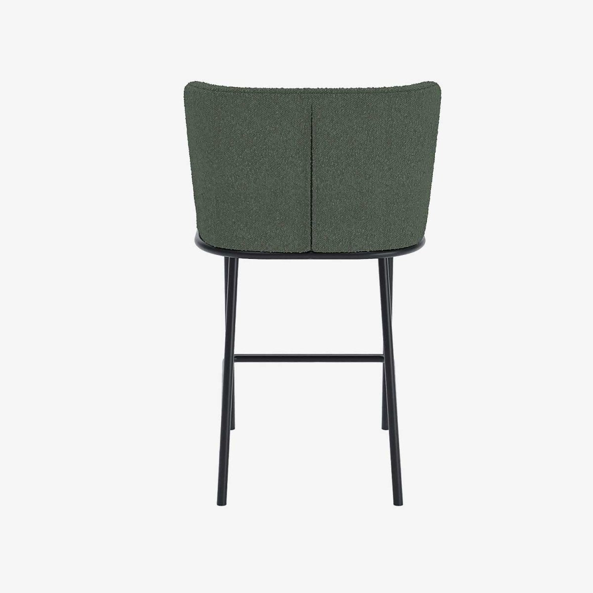 Lot de 2 tabourets de bar tissu bouclé vert César
