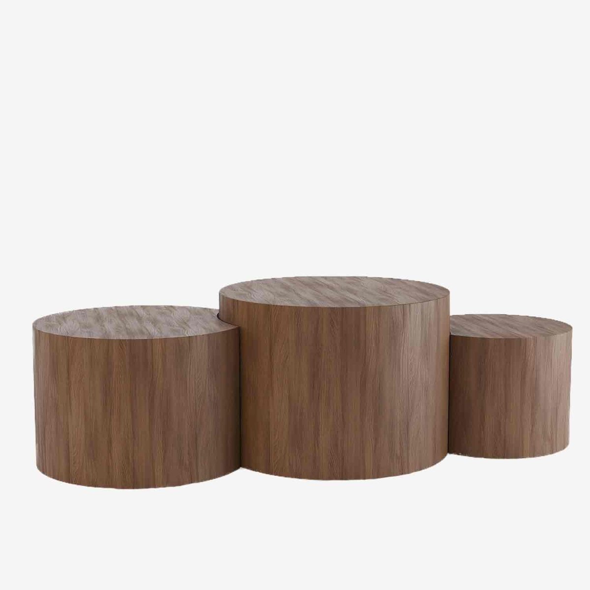 Lot de 3 tables basses rondes design Rhéa
