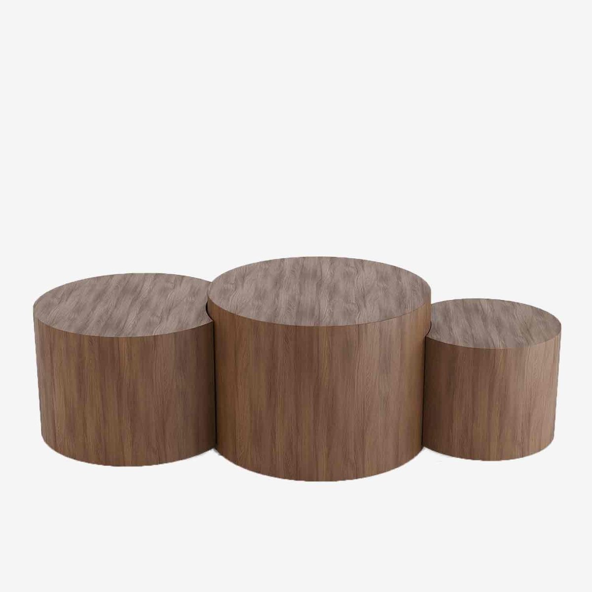Lot de 3 tables basses rondes design Rhéa