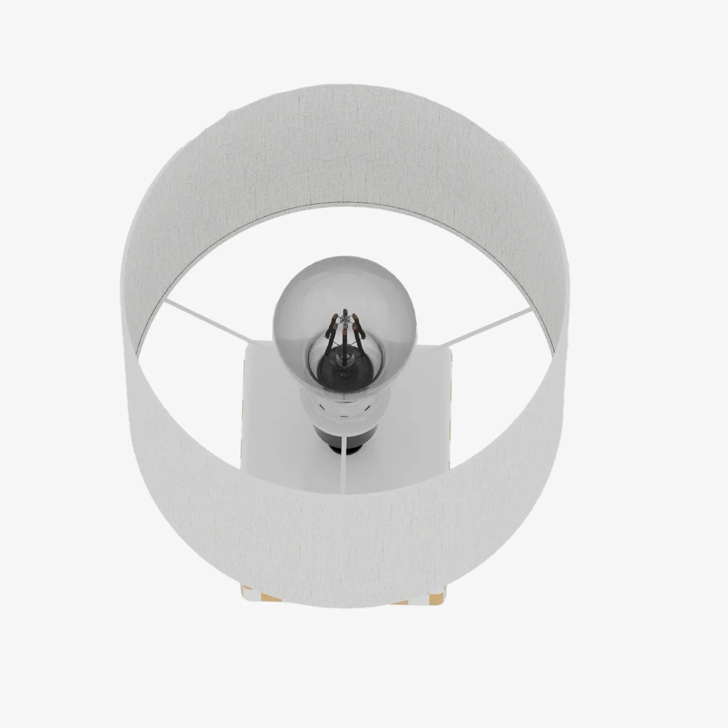Petite lampe à poser Manet – céramique jaune solaire et lin naturel