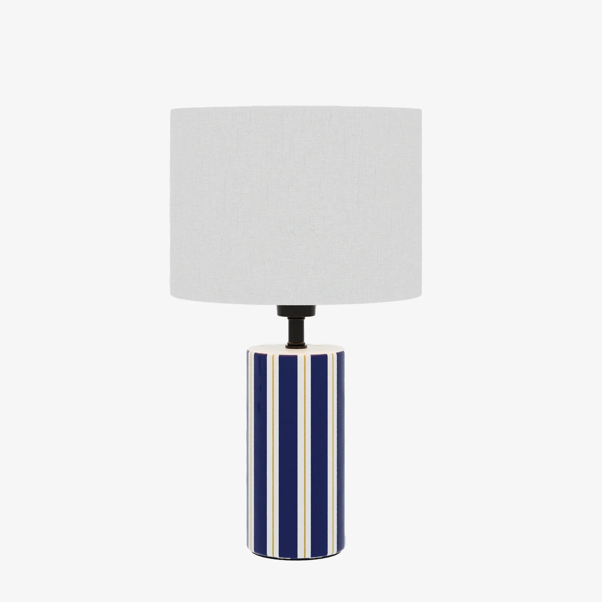 Lampe à Poser Hopper - Céramique Bleue & Abat-jour Lin