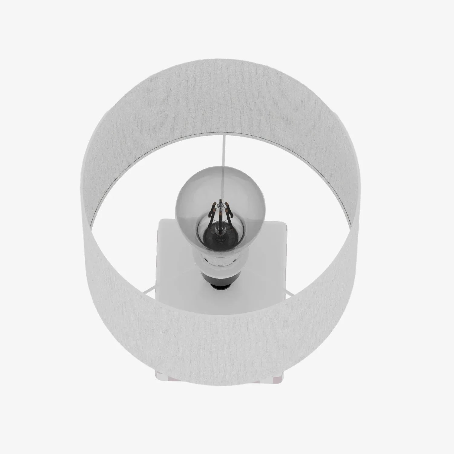 Petite Lampe à Poser Manet - Céramique rose et abat-jour en lin