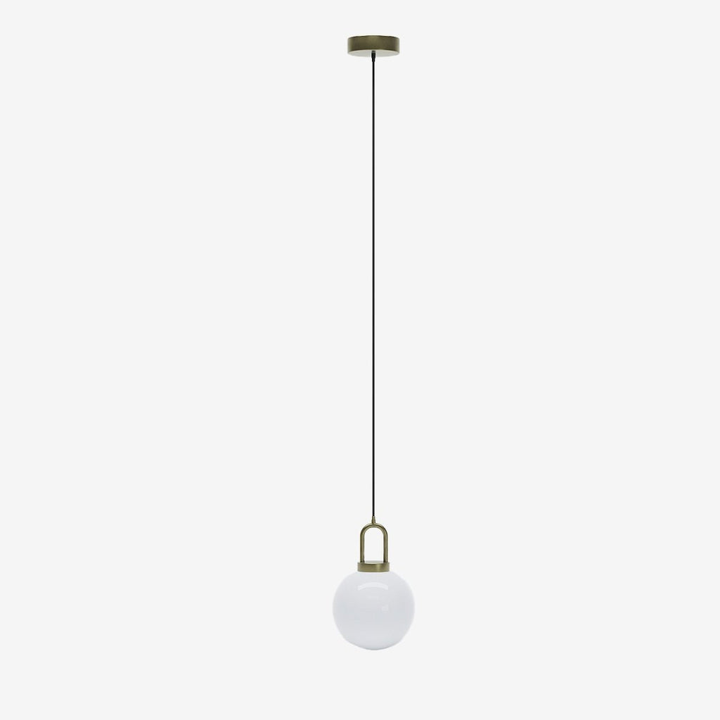 Luminaire suspension globe et métal or Lafayette