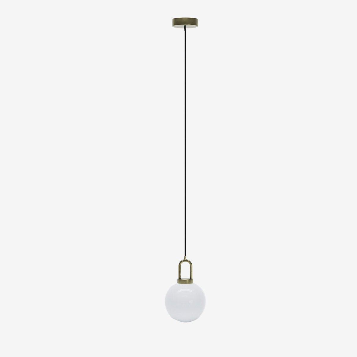 Luminaire suspension globe et métal or Lafayette