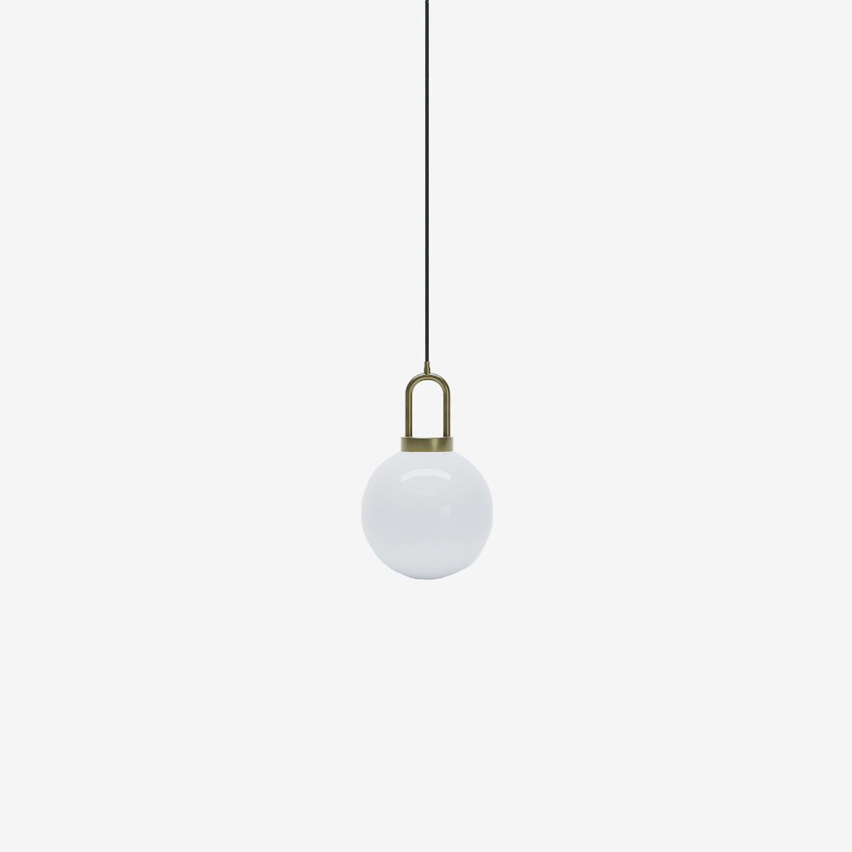 Luminaire suspension globe et métal or Lafayette