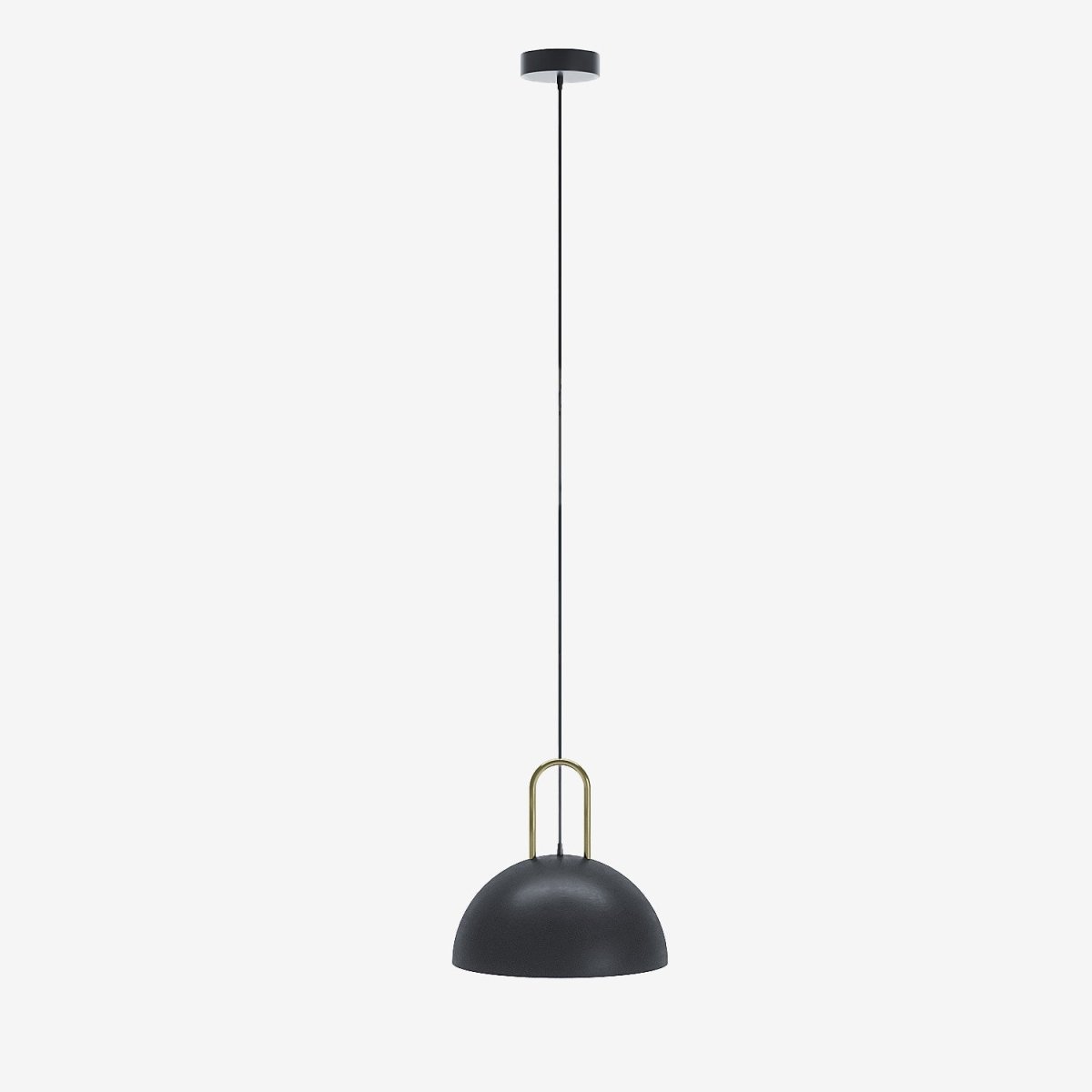 Luminaire suspension métal noir et or Marivaux