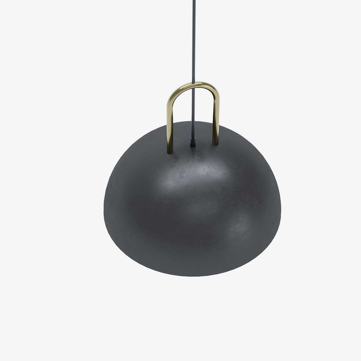 Luminaire suspension métal noir et or Marivaux