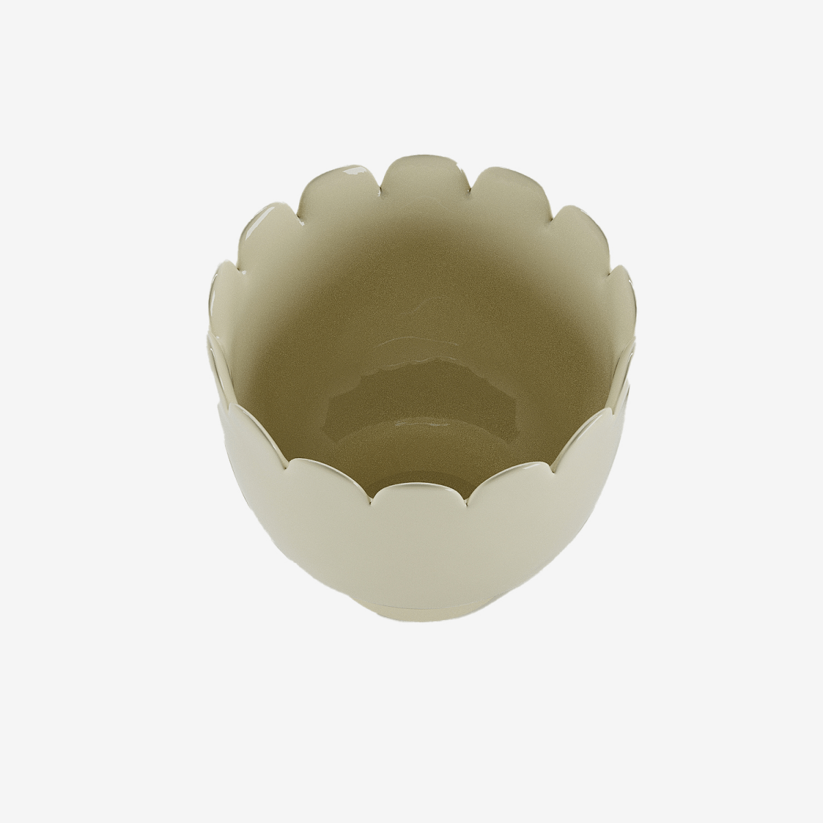 Petit vase forme tulipe en céramique crème Marceau