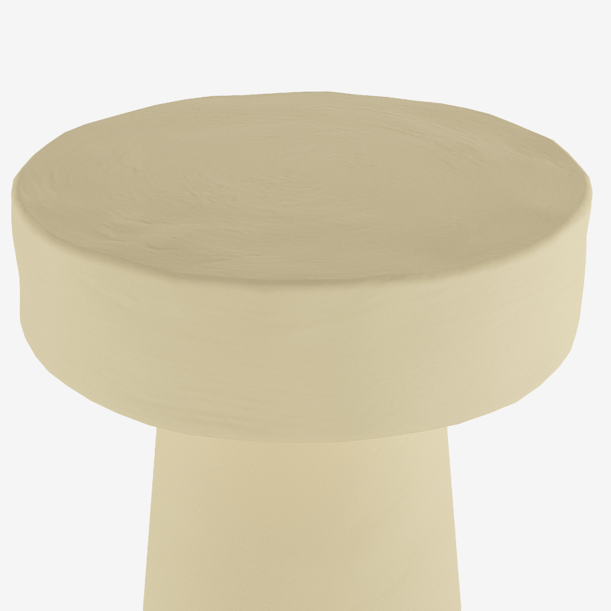 Petite table d’appoint ronde design en magnésie crème Anémone