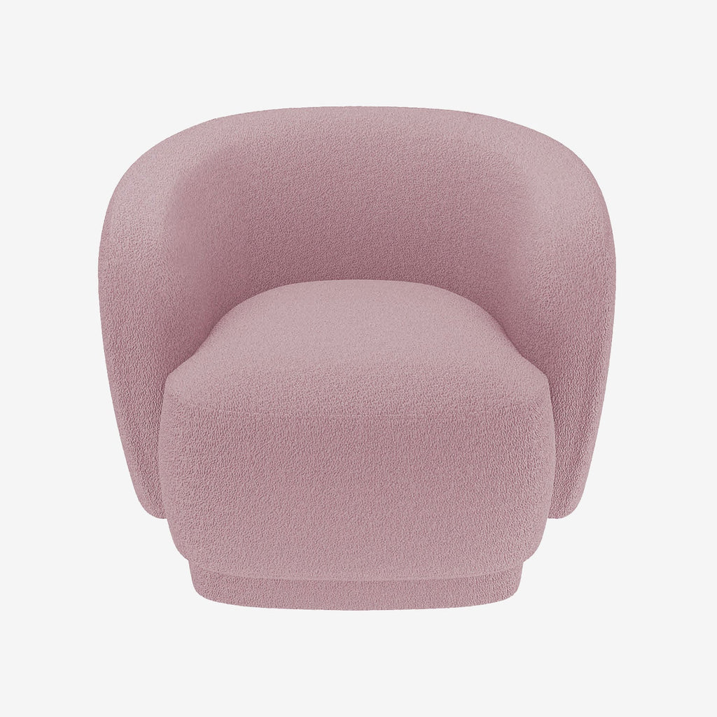 Fauteuil bouclette couleur rose Victoria
