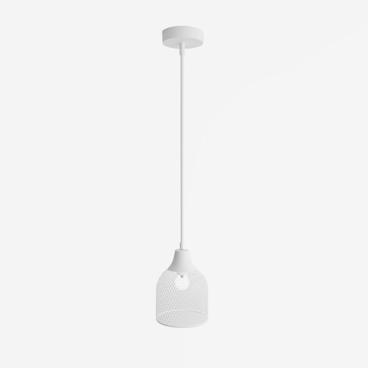 Suspension en métal blanc