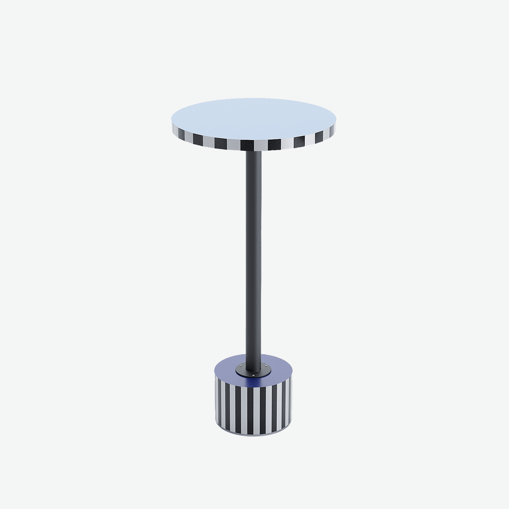 Table d’appoint ronde originale couleur bleue Jasmin