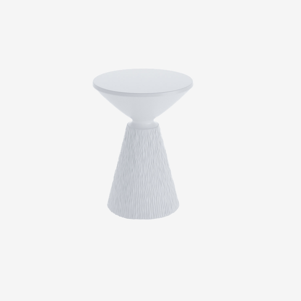 Table d'appoint ronde blanche en ciment Prune