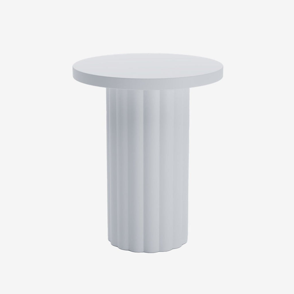 Table d'appoint ronde blanche moderne Mirabelle