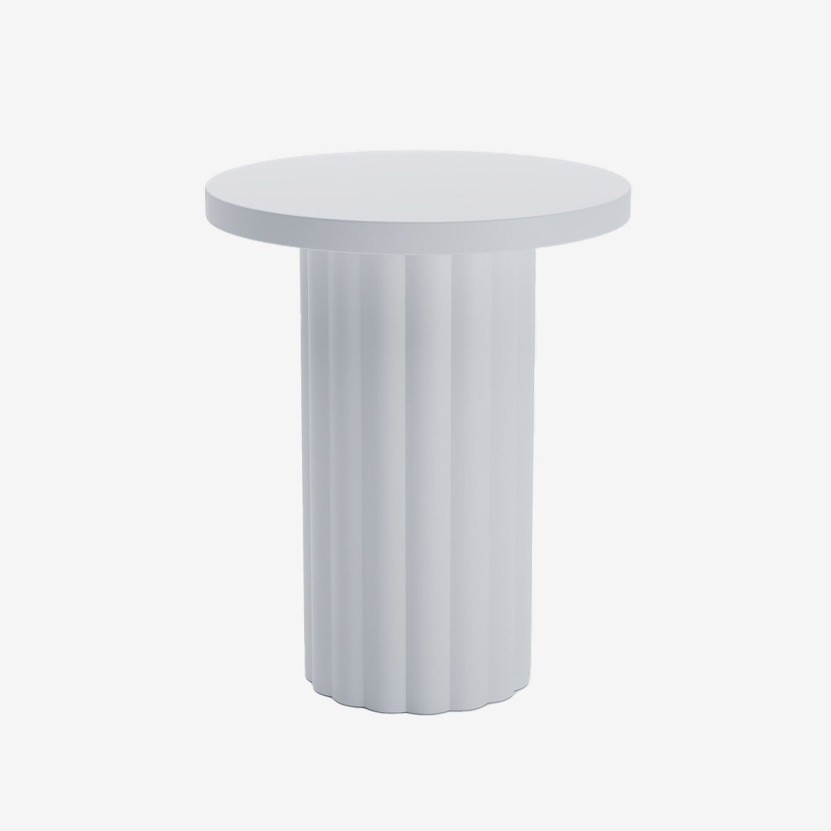 Table d'appoint ronde blanche moderne Mirabelle