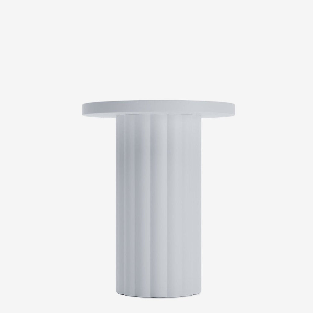 Table d'appoint ronde blanche moderne Mirabelle