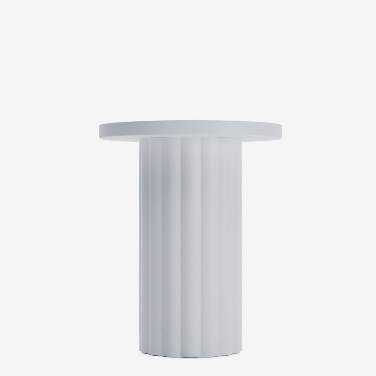 Table d'appoint ronde blanche moderne Mirabelle