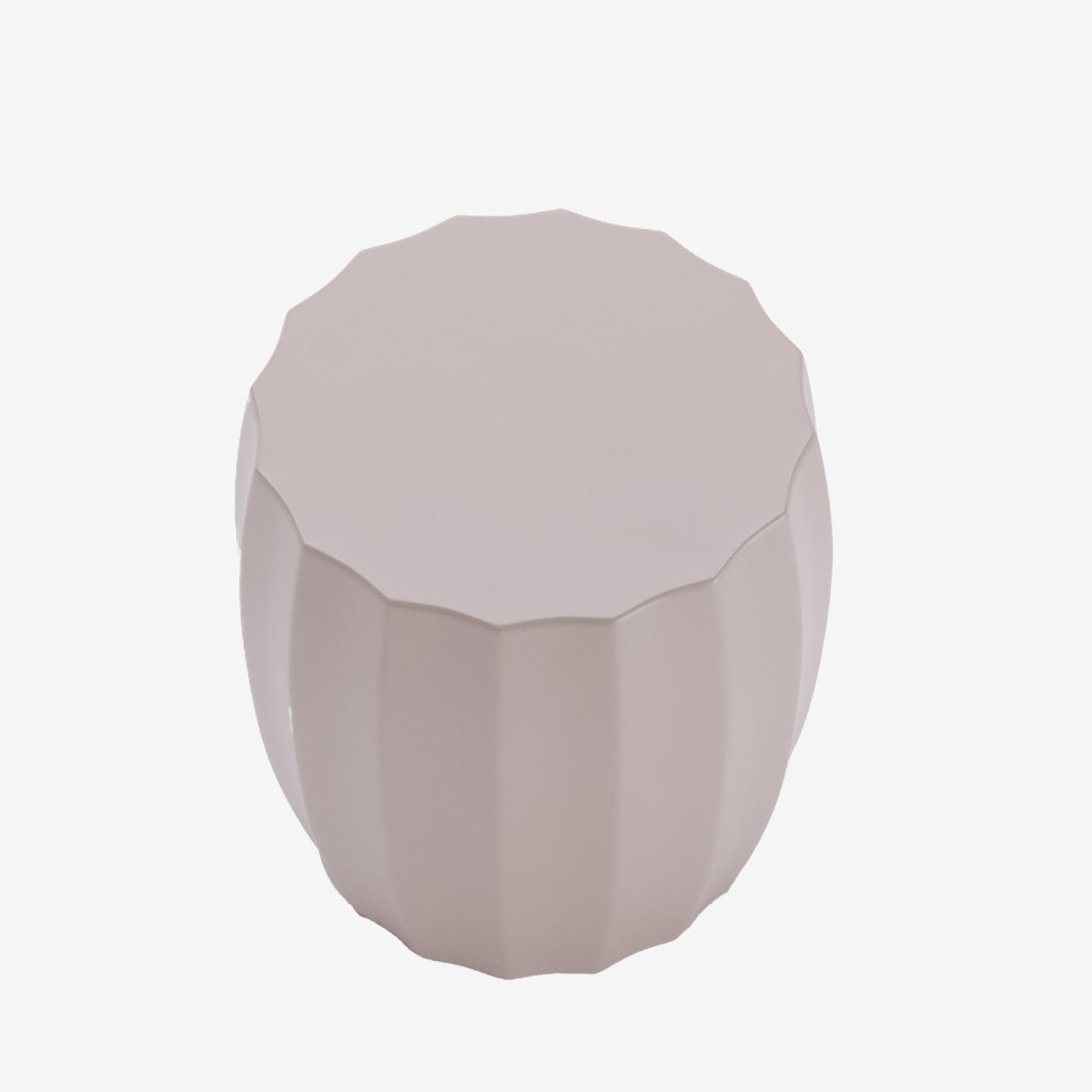 Table d'appoint ronde en ciment rose pâle Grenade