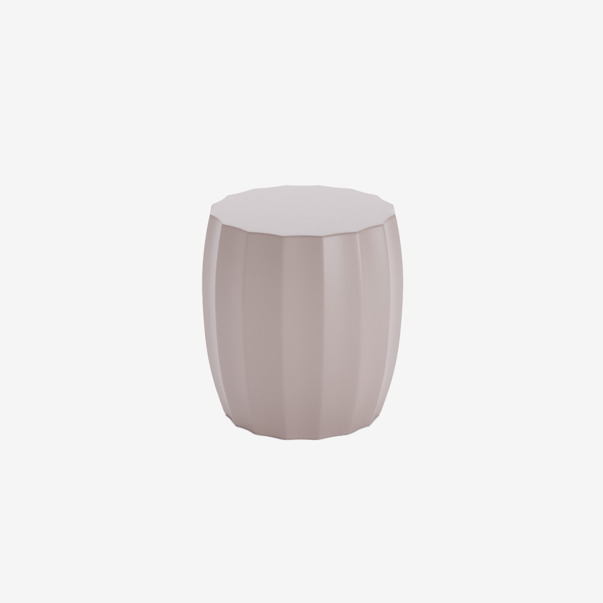 Table d'appoint ronde en ciment rose pâle Grenade