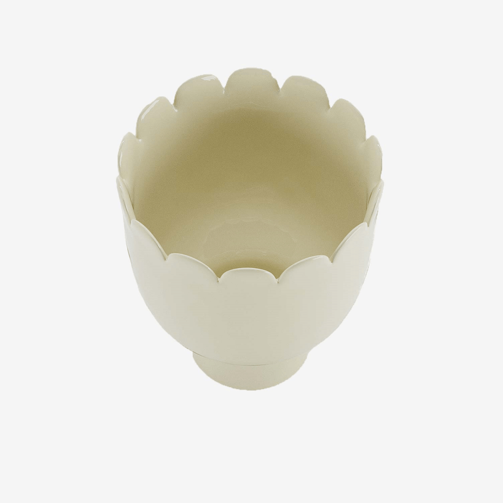 Vase forme tulipe en céramique crème Marceau