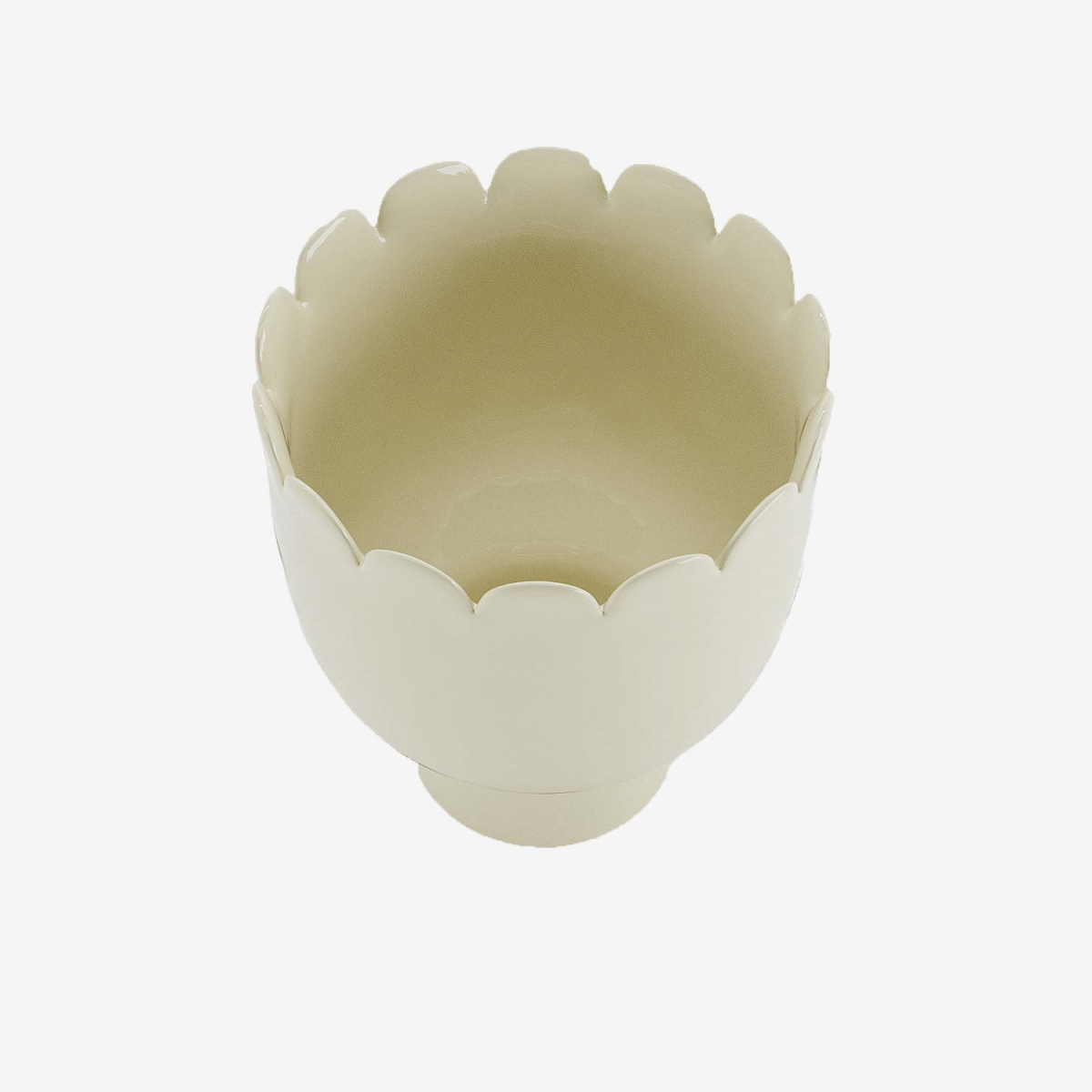 Vase forme tulipe en céramique crème Marceau