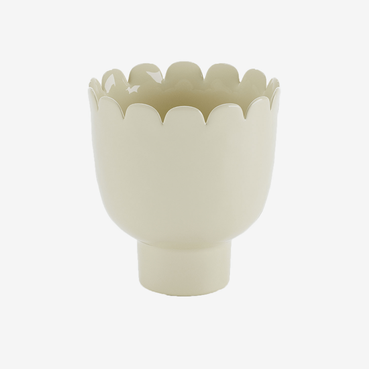 Vase forme tulipe en céramique crème Marceau