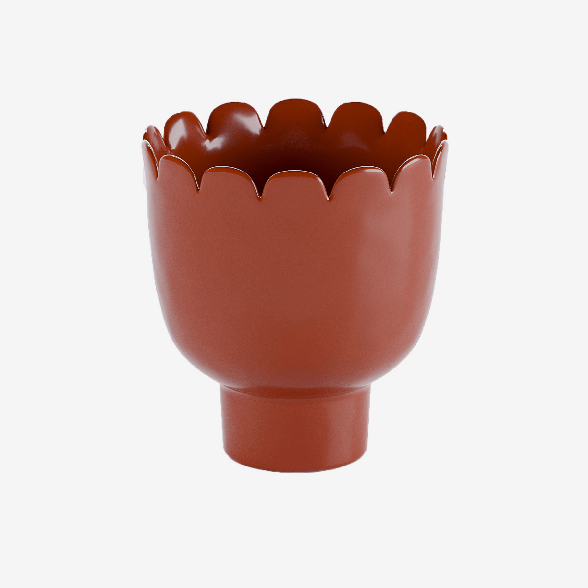 Vase forme tulipe en céramique rouge Marceau