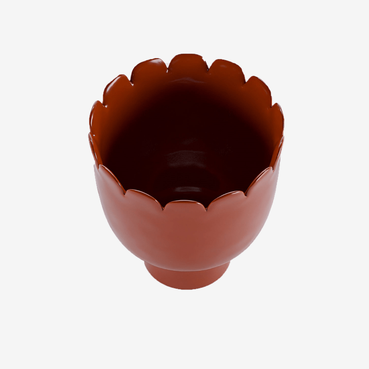 Vase forme tulipe en céramique rouge Marceau